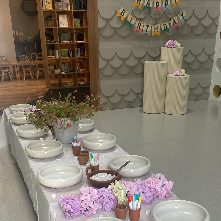 maison tini kids parties botanical flowers theme